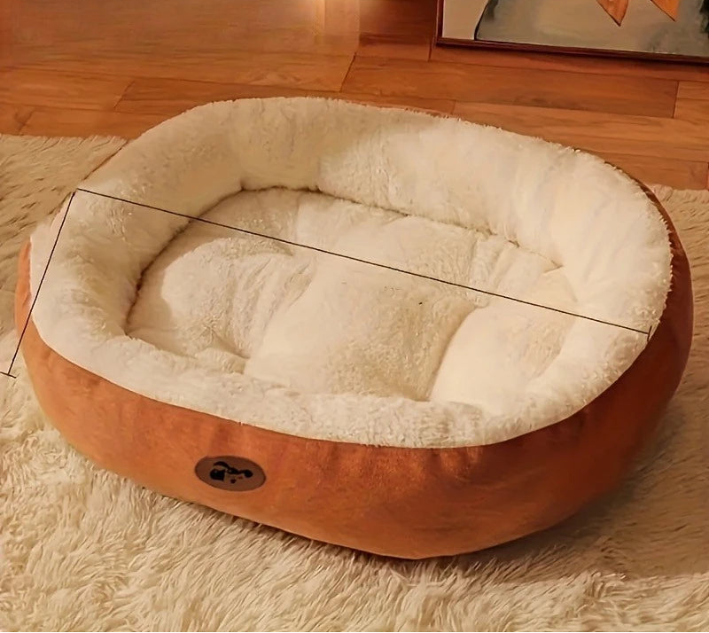 Savvy Tails™ Plush Oval Pet Bed